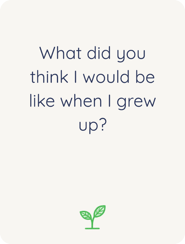 What did you think I would be like when I grew up?