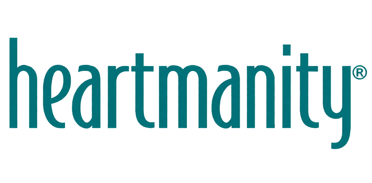 Heartmanity logo in teal on a white background