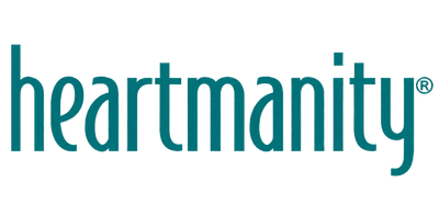 Heartmanity logo in teal on a white background